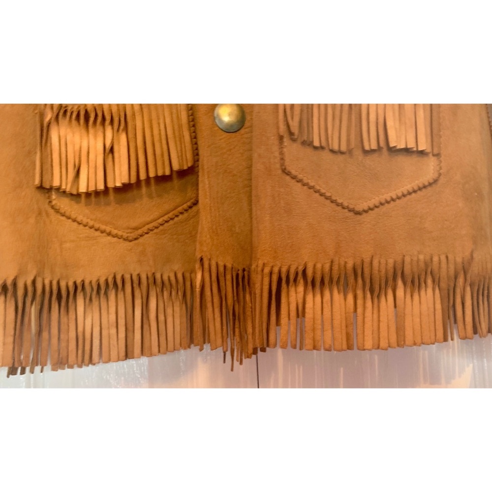 💕SOLD💕 1970’s Vintage Western Fringe Jacket - Picture 4 of 5